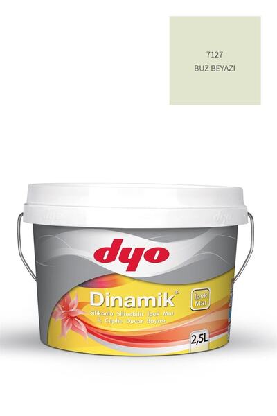 Dyo Dinamik Silikonlu Silinebilir Ipek Mat Iç Cephe Duvar Boyası 7127 Buz Beyazı 2,5 Lt