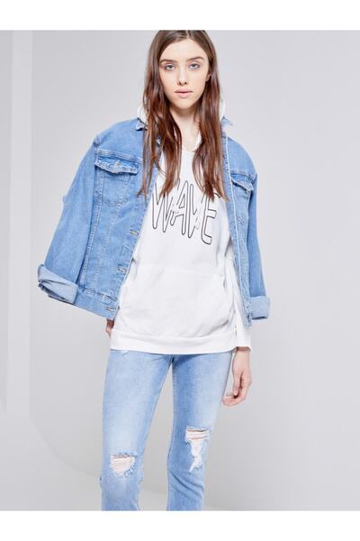 Ltb Λευκό φούτερ