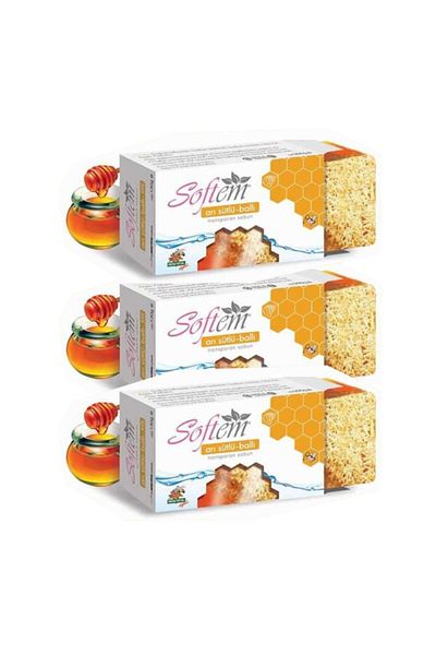 Softem صابون ألياف عسل النحل الطبيعي 3 قطع