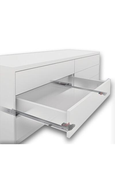 SAMET Slide Push Open 45 Cm Tam Açılım Çekmece Ray Mandal Dahil