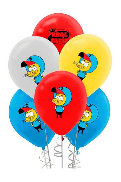 Kazanabil 20 Assorted King Şakir Themed Decorations and Party Balloons