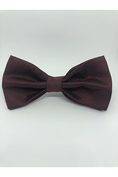 CRWAT ® ربطة عنق من القماش المنسوج باللون العنابي - مع منديل