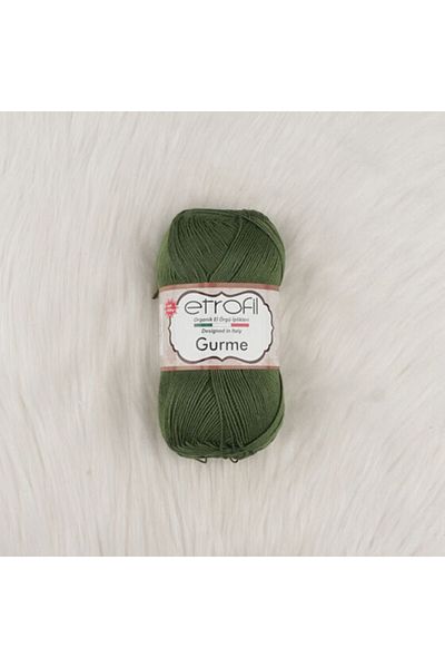 Etrofil Gourmet Summer Amigurimi Knitting Thread 100% Premium Acrylic Anti Pilling Khaki 74023