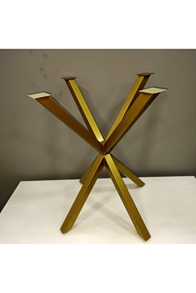 UFUK MOBİLYA Cam Kütük Ve Mermer Masa Ayağı-gold Yaldız-