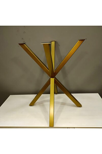 UFUK MOBİLYA Cam Kütük Ve Mermer Masa Ayağı-gold Yaldız-