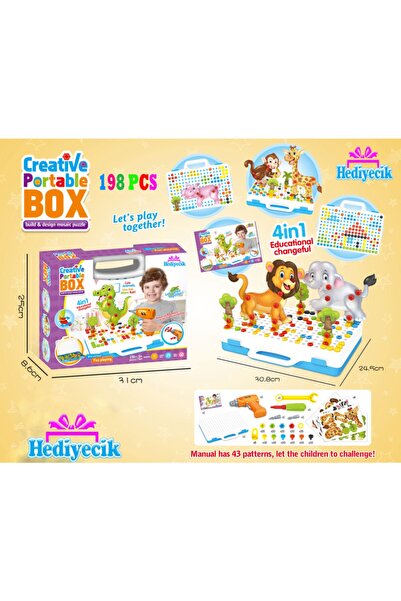 hediyecik Oyuncak Eğitici Pilli Matkaplı Tornavidalı Tamir Seti