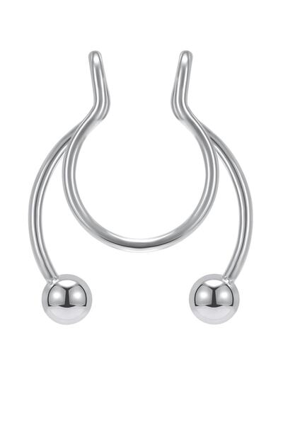 VipBT 316 Paslanmaz Çelik 20g Septum Labret Sahte Lip Boynuzlu Fake Piercing