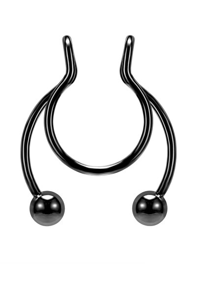 VipBT 316 Paslanmaz Çelik 20g Septum Labret Sahte Lip Boynuzlu Fake Piercing