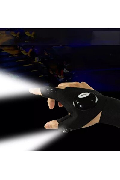 usmtekno Balıkçı Eldiveni Led Fener El Feneri Kamp Işıldakfener Eldiven Fener...