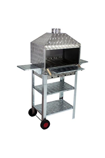 METEHAN MANGAL SOBA Mth-25 Lüx Davlumbazlı Kapaklı Bacalı Lama Izgaralı Manga...