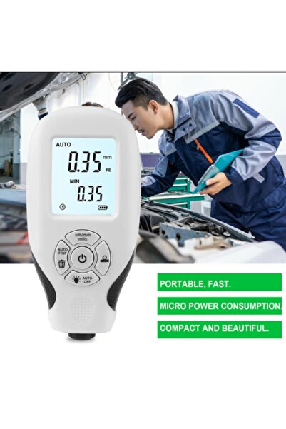 Genel Markalar OTO Kaplama Boya Kalınlık Ölçer 0-2000 Um Araba Boyası Ölçüm Cihazı Beyaz