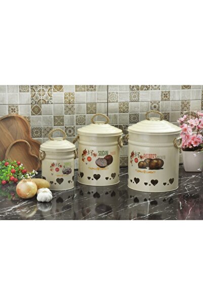 Royal Kitchen Üçlü Patates Soğan Ve Sarımsak Saklama Düzenleme Seti