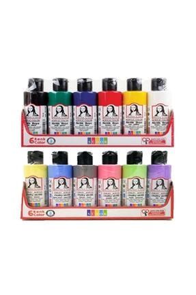 sudor monalisa akrilik boya 12 renk x 70 ml 6 ana renk 6 pastel renk fiyati yorumlari trendyol
