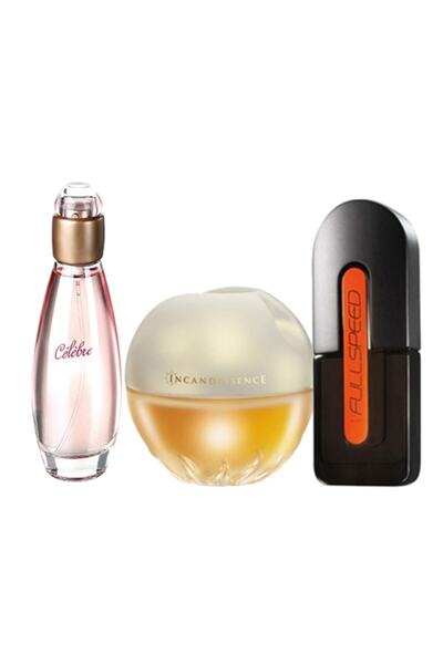 AVON Celebre Edt 50 Ml Kadın + Incandessence Edp 50 Ml Kadın + Fullspeed Edt ...