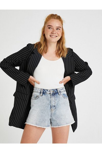Koton Blazer - Schwarz - Regular Fit