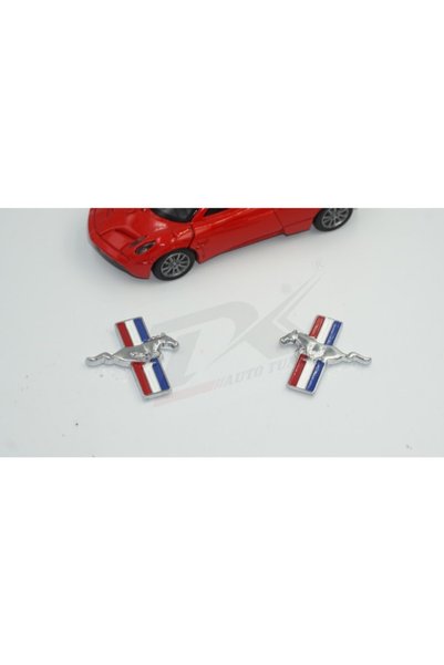 Mustang Running Horse Fender Side 3m 3D Metal Logo Emblem Set Small Size