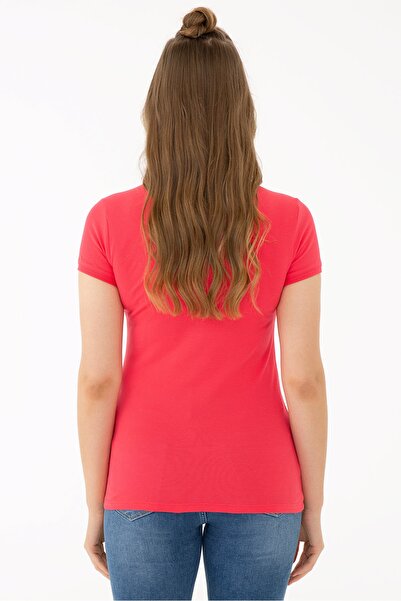 U.S. Polo Assn. Ροζ Γυναικείο T-Shirt