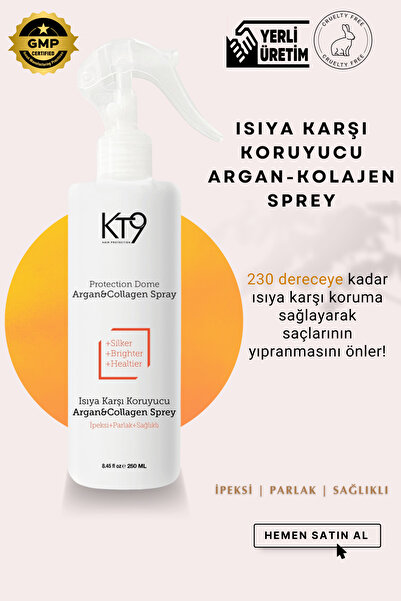 kt9 Isıya Karşı Koruyucu Argan-kolajen Saç Spreyi / Protection Dome Argan-col...