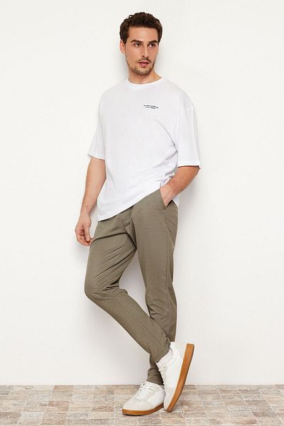 Trendyol Collection Pantaloni comozi tricotați texturați Stone Jogger Fit cu talie elastică TMNSS24PL00007
