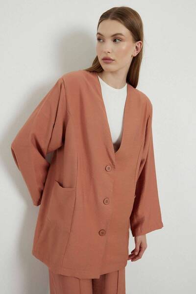 Hooopstore KiREMIT Button Detailed Trousers Set