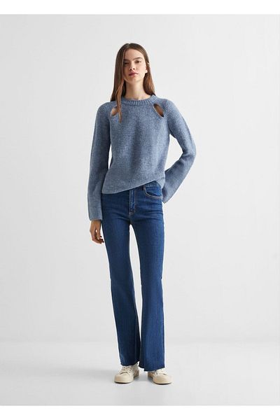 Mango Teen Pulover Albastru Pentru Copii