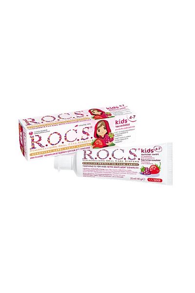 R.O.C.S. معجون أسنان روكس للأطفال من 4 إلى 7 سنوات - 35 مل توت العليق والفراولة