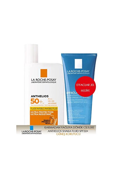 La Roche Posay Anthelios Spf50+ Shaka Fluid 50ml & Effaclar Jel 50 Ml Hediye