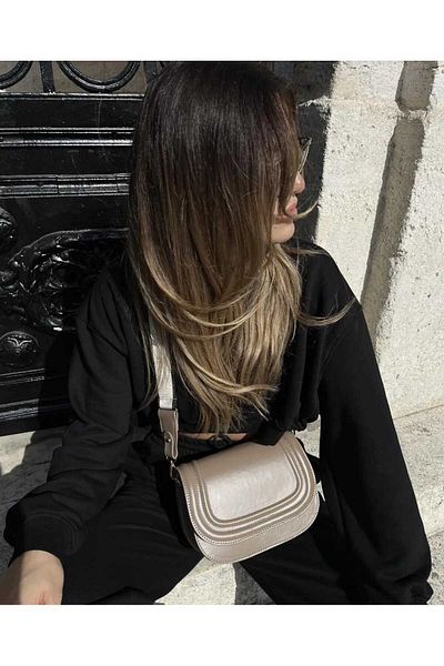 Tina Canvas Strap Cover Bag Black
