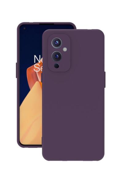 Oneplus 9 Uyumlu Kılıf Kamera Korumalı Silikon Zore Biye Arka Kapak Mor