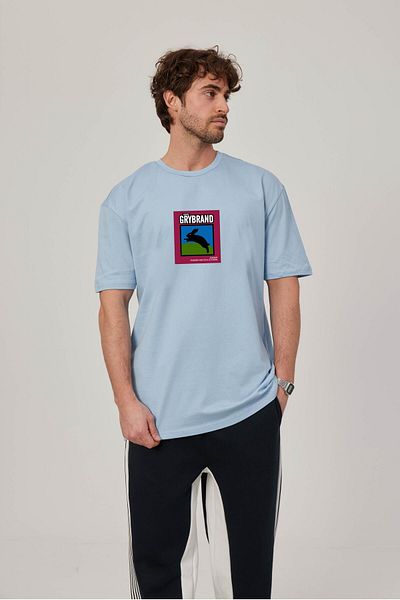 NOMARC Tricou albastru cu imprimeu Grybrand Rabbit