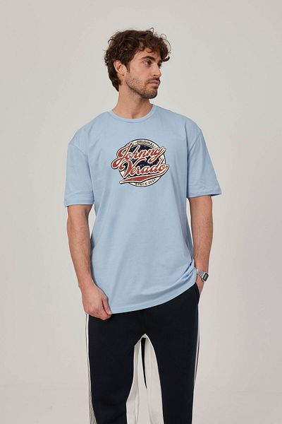 NOMARC Baby Blue Johnny Verado εμπριμέ μπλουζάκι