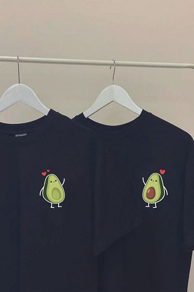 Jozia Lover Combination - Ζευγάρι Unisex Printed T-Shirt Σετ 2 τεμαχίων