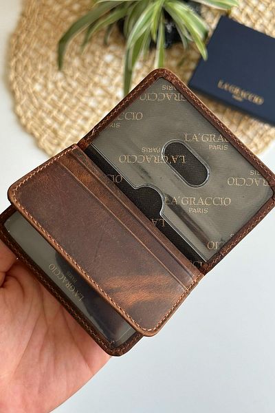 La La'Graccio Paris La'Graccio Paris Defn Genuine Leather Card Holder Wallet