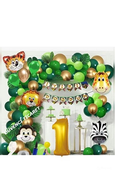 DÜVENCİ TİCARET Set de baloane cu lanț din folie de lux - Tematică Safari