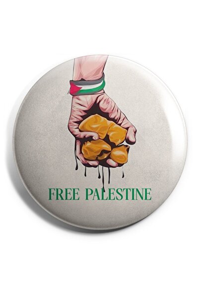 Hasbihal FREE PALESTINE (ÖZGÜR FİLİSTİN) V2 İĞNELİ ÇANTA ROZETİ