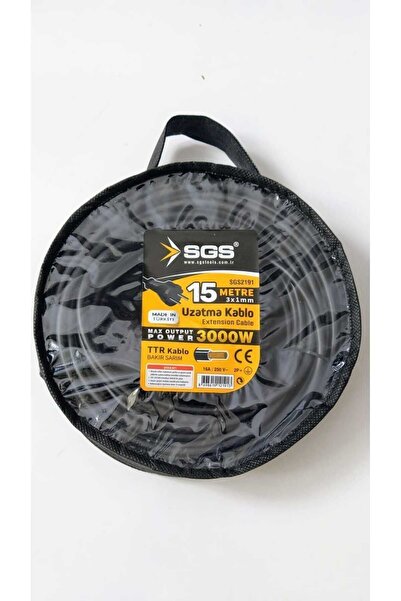 SGS Uzatma Kablosu 15metre 3x1mm