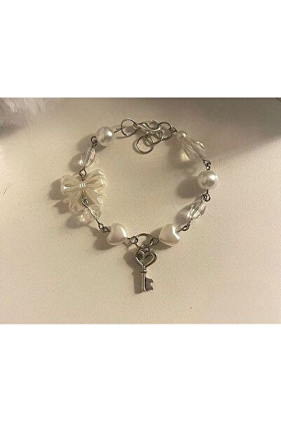 hbtasarim Star Patterned French Bracelet - With Key