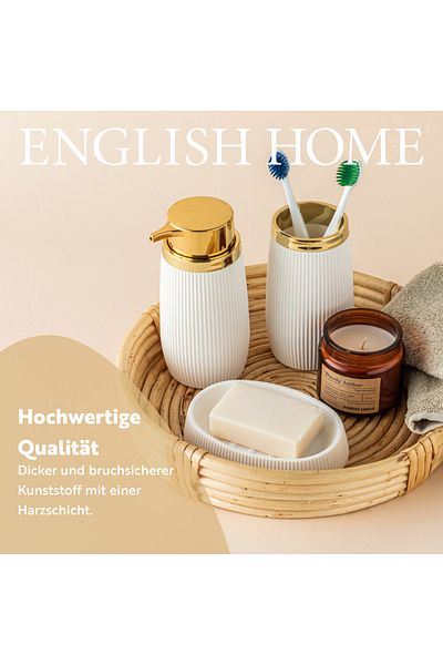 English Home Badezimmer-Sets, Badezimmer-Seifenspender-Set, Badezimmer-Dekorations-Sets, Badezimmer-Zahnbürste