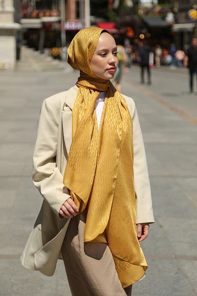 Hint İpek Jakav12-03 Model Jacquard Shawl