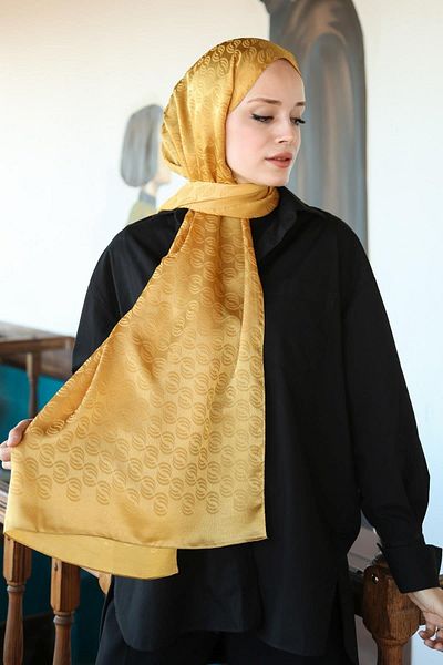 Hint İpek Jakav13-05 Model Jacquard Shawl