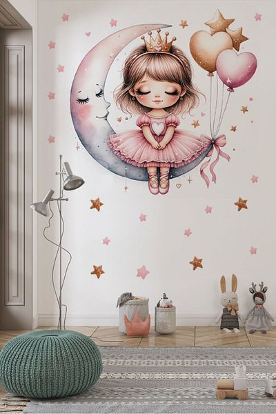 TUGİBU Girl's Cute Room Wall Sticker Set - Ayda