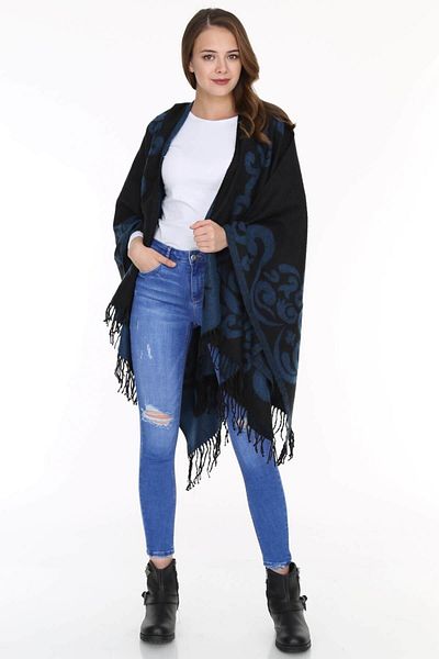 Patiska Poncho albastru Selma pentru damă 1163357