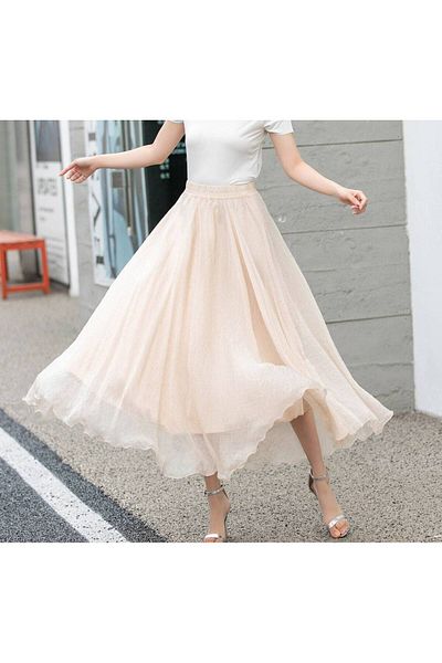 NALINCI Chiffon Powder Skirt