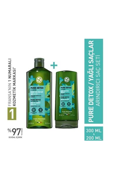 Yves Rocher Yağlı Saçlara Özel Arındırıcı Detoks Etkili Bakım Seti - Şampuan ...