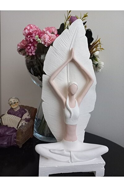 Genel Markalar Yoga Yapan Kadın Heykeli Boyalı
