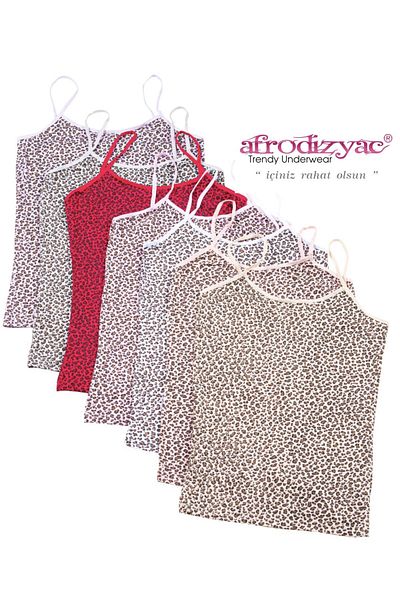 Afrodizyac Leopard Printed Bamboo Undershirt with 7 String Straps