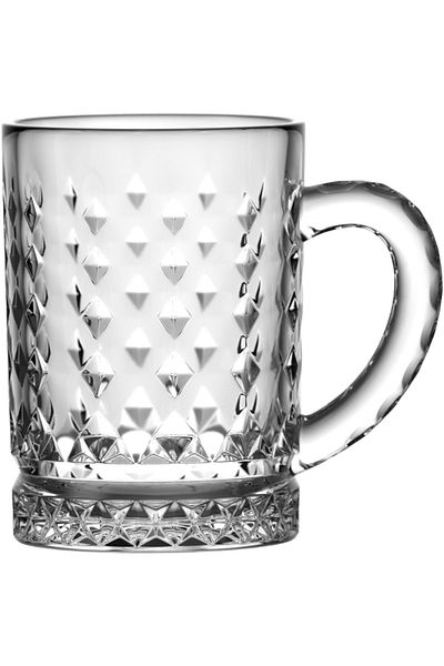 AROW Tr-4225 Raena 6-Piece Glass Handle Coffee Side Cup Set