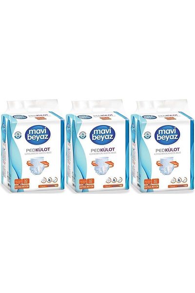 Mavi beyaz Pad Absorbent Panties Patient Diapers Xl Extra Large 90 Pieces