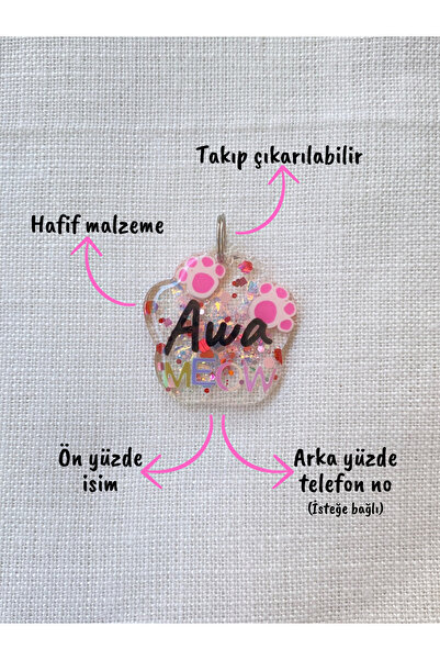 VenüsTakı İsimli/ Kişiye Özel - Kedi/ Köpek- İsimliği/ Künyesi