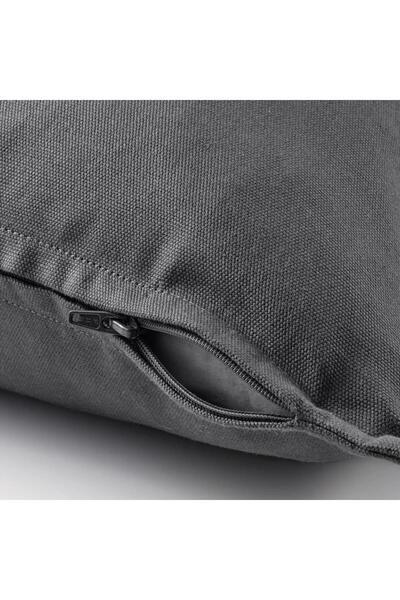 IKEA Dark Gray Furry Throw Pillow Cover - 50x50 cm